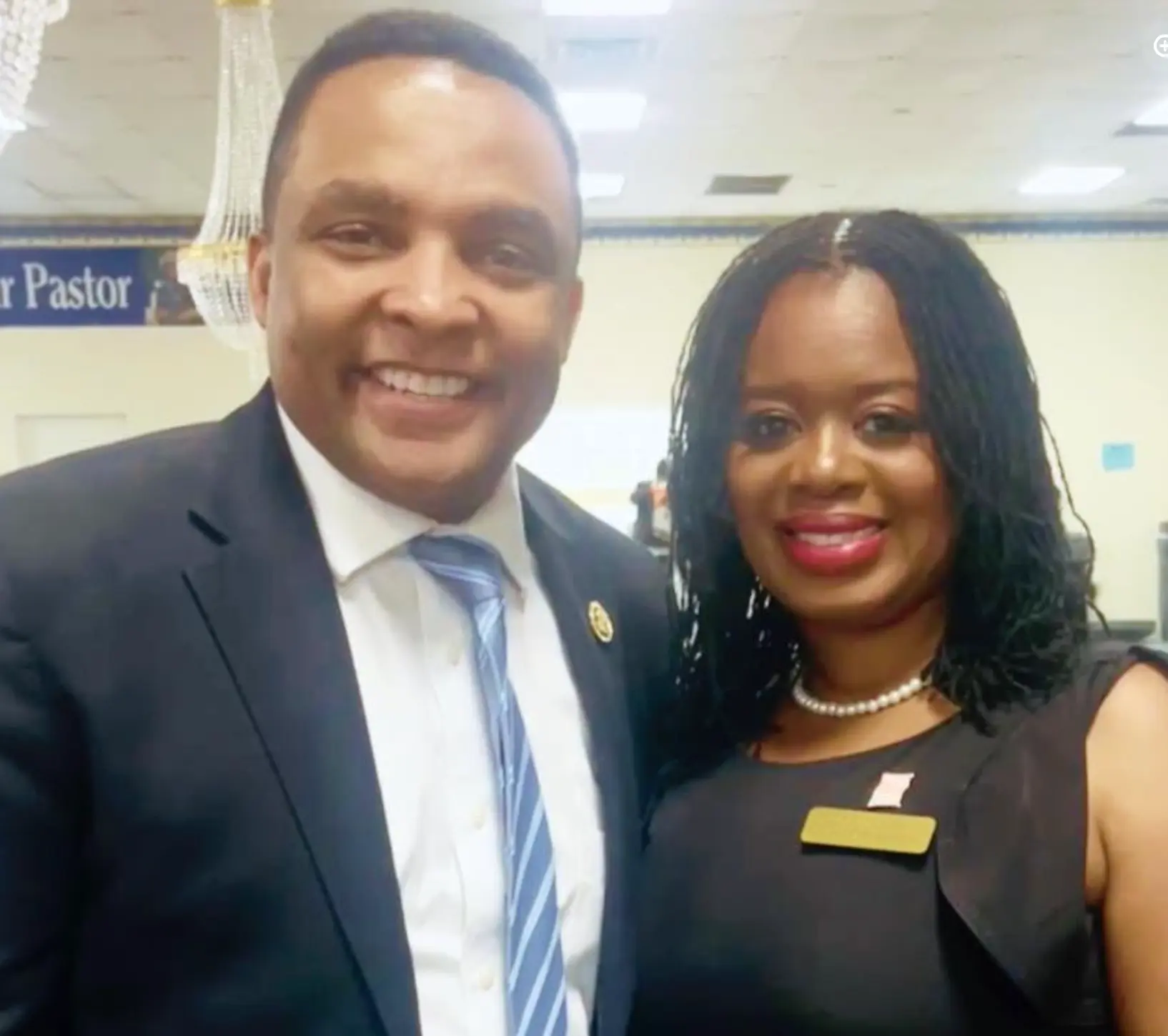 Erica Mitchell attending a community event with Democratic leaders, photo 1